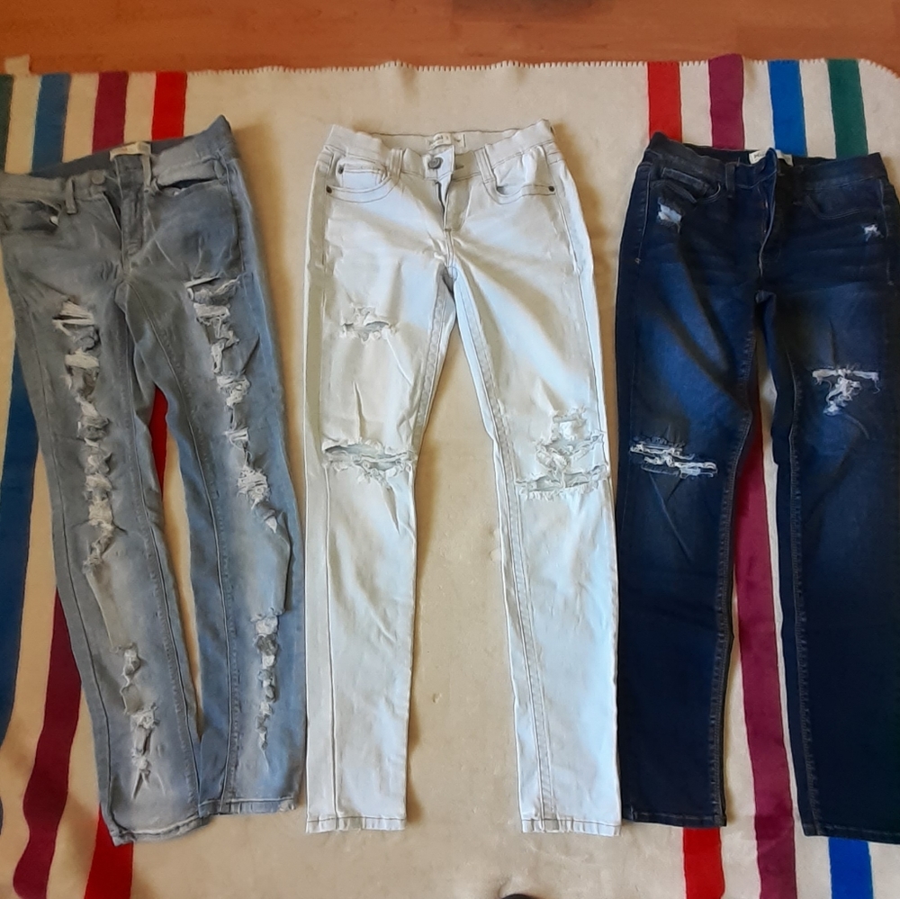 Mudd FLX destructed skinny jean bundle